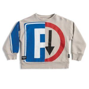 nununu way 360 sweatshirt road signs printed 100% cotton